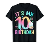 It's My 10Th Birthday Bubble Boba Tea Party 10 Year Old Girl T-Shirt