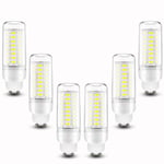 CNMJI 6 Pack GU10 LED Corn Light Bulbs 12W (Equivalent to 100W Incandescent) Cool White 6000k/1200 Lumen AC 110V 230V 360° Beam Angle Bedroom Energy Saving Night Lamp,220V~240V