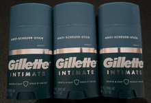 3x Gillette Intimate Anti-Chafing Stick 48g