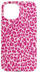 iPhone 15 Pink Leopard Cheetah Print Phone Case Animal For Women Cute Case