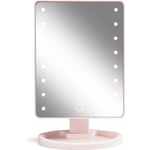 Gillian Jones Hollywood Mirror With Touch, Led Light And USB Pink