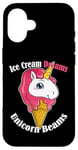 iPhone 16 Ice Cream Dreams Unicorn Beams Sweets Magical Treat Case