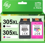 305 XL Cartouche d'encre Remplacement pour HP 305 XL Noir et Couleur Cartouche pour HP 305 305XL pour HP DeskJet 2720E 2720 2700E 2700 2710E 2710 2721E 2723E 4120E Envy 6000 6020 6020E 6032E