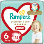 Pampers Premium Care Pants Extra Large Size 6 disposable nappy pants 15+ kg 31 pc