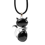 Halsband KATT Svart Onyx Halloween Rem