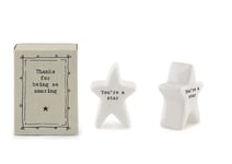 East Of India Thanks! Matchbox With Ceramic You're A Star Inside Keepsake