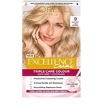 3 X L'Oreal Excellence Creme Hair Dye 9 NATURAL Light Blonde