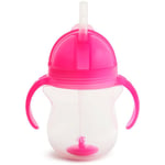 Munchkin Click Lock™ Tip & Sip Kop med sugerør med vægt Pink 6 m+ 207 ml