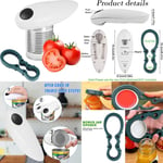 Electric Automatic Can/Tin Opener with One Touch Switch, Hand Free Can White