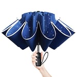 Moorrlii Parapluie Pliant Inversé Ouverture et Fermeture Automatique, coupe-vent et résistant aux tempêtes,Parapluie de Voiture, Parapluie de Golf, Portable Parapluies de Voyage Pour Hommes et Femmes