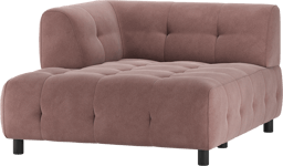 Louis Modulære sofa 1,5 chaiselong med arm venstre, vævet stof lyserød H73x140x122 cm