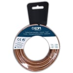 EDM - Bobine Fil Électrique Flexible 6mm Marron Sans Halogène 10m