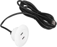 Prise De Port De Charge Usb Double Pour Canapé, Concentrateur D'Alimentation Encastré, Matériau Abs, Longueur De Câble De 2,5 M/8,2 Pieds, Convient Pour La Maison, Le Bureau(Blanc)[MUL213027]