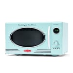 Nostalgia Retro Countertop Microwave Oven - Large 800-Watt - 25.4L - 12 Pre-Programmed Cooking Settings - Digital Clock - Kitchen Appliances - Aqua