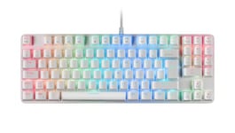 Mars Gaming MKREVOPROWBPT Blanc, Clavier H-Mech RGB, TKL et Pavé Numérique de Taille Compacte, Switch OUTEMU PRO Bleu, Langue Portugaise