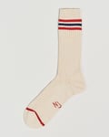 Nudie Jeans Retro Tennis Socks Off White/Red