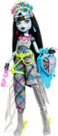 Monster High Frankie Stein Doll with Glam Monster Fest Outfit and Festival Themed Accessories like Snacks, Band Poster, Statement Bag and More, HXH79