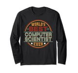 Retro Badge Worlds Best Computer Scientist Long Sleeve T-Shirt