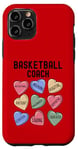 Coque pour iPhone 11 Pro Tee-shirt humoristique pour entraîneur de basket-ball