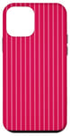 Coque pour iPhone 12 mini Rose vif rayé girly esthétique Preppy Stripe