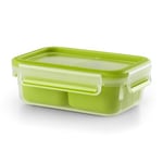 Tefal Master Seal to Go Snack Box with Inserts Food Storage, Clear/Green, 0.55 Litre