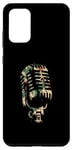 Coque pour Galaxy S20+ Microphone camouflage – Vintage Singer Live Music Lover