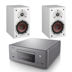 Denon Ceol RCD-N11 - Dali Spektor 2 Bookshelf Speakers - White / White