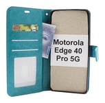 Crazy Horse Wallet Motorola Edge 40 Pro 5G (Turkos)