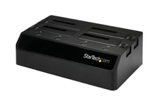 StarTech.com 4-Bay USB 3.0 to SATA Hard Drive Docking Station, USB Hard Drive Dock, External 2.53.5 SATA III (6Gbps) SSDHDD Docking Station, Hot-Swappable Hard Drive Bay - Dual 40mm Fans, Top-Loading - lagringskabinet