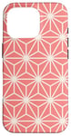 Coque pour iPhone 16 Pro Pink Beige Cubes Hexagons Triangles Stars Mesh Pattern