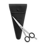 Störtebekker® Premium Beard Scissors Black – 5.5 Inch – Beard Scissors Stainless Steel – Men's Beard Trimmer – Nose Hair Trimmer – Gift Idea – Includes Genuine Leather Case – Made in Germany, Solingen