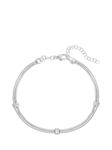 Simply Silver Slinky Station Bracelet, Silver