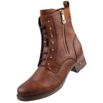 MUSTANG Femme 1229-522 Bottines à Lacets, Cognac, 37 EU