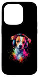 iPhone 14 Pro Artistic Colorful Jack Russell Terrier Headphones Dog Jacky Case