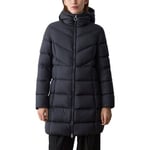 Veste Colmar  Doudoune longue en tissu noir mat