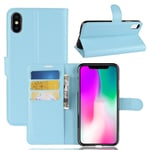 iPhone XR - Læder cover / pung - Blå