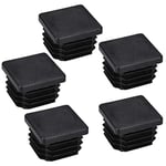 DECARETA 20 pcs Bouchon pour Pied de Chaisse,Bouchon pour Tuyau Carré, Capuchon pour Poteau Carré en Plastique pour Pieds de Meuble Trampoline Armoire Étagère Chaise, 35 * 35mm