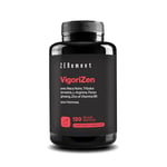 VigoriZen avec Maca Noire, Tribulus terrestris, L-Arginine, Ginseng, Zinc et Vitamine B6 - Formule pour le Vigueur et Testostérone Masculins - 120 Capsules Végétaliennes - Zenement