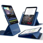 ESR Coque Rotative pour iPad Air 13 Pouces M2 (2024) avec Coque Magnétique Amovible, Support Portrait/Paysage Réglable avec Vue D'écran Surélevée, 9 Angles de Position, Série Shift, Bleu Marine