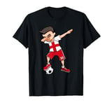 Dabbing Soccer Boy England Football Fans Jersey English Flag T-Shirt