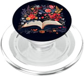 Bookworm Fleurs Avid Reader Floral Livre Lecture Nerd PopSockets PopGrip pour MagSafe