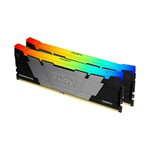 Kingston FURY Renegade RGB - DDR4 - sett - 16 GB: 2 x 8 GB - DIMM 288-pin - 3200 MHz / PC4-25600 - ikke-bufret