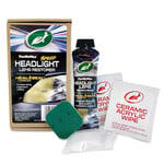 Turtle Wax Car Headlight Restoration Kit - Removes Oxidation & Renews Yellowing Headlights - Includes Precision Polishing Pad, Headlight Lens Repair & Renew Compound & 2 Ceramic Acrylic Sealing Wipes