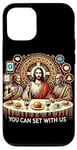 Coque pour iPhone 12/12 Pro Vous pouvez vous asseoir avec Jésus américain et douze apôtres