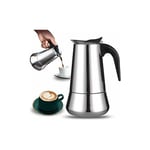 Cafetière italienne 12 tasses en acier inoxydable compatible tous types de feux 12 tasses