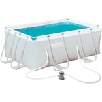 Piscine Hors Sol Tubulaire Bestway Power Steel Rectangulaire 287x201x100 cm Épurateur à Cartouche de 1.249 l/h Échelle