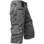 Herrshorts Casual Loose Sports Joggers Slim Fit Militär Sportshorts Bermudas Cargo Mountain Baggy Byxor Multi Fickor，XL