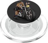 Lion Riding Chopper Moto au coucher du soleil PopSockets PopGrip pour MagSafe