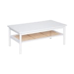 Atmosphera - Table Basse Avec Étagère Cabras 109cm Blanc