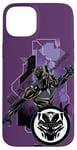 Coque pour iPhone 15 Plus Costume technique Marvel Black Panther Wakanda et masque de panthère